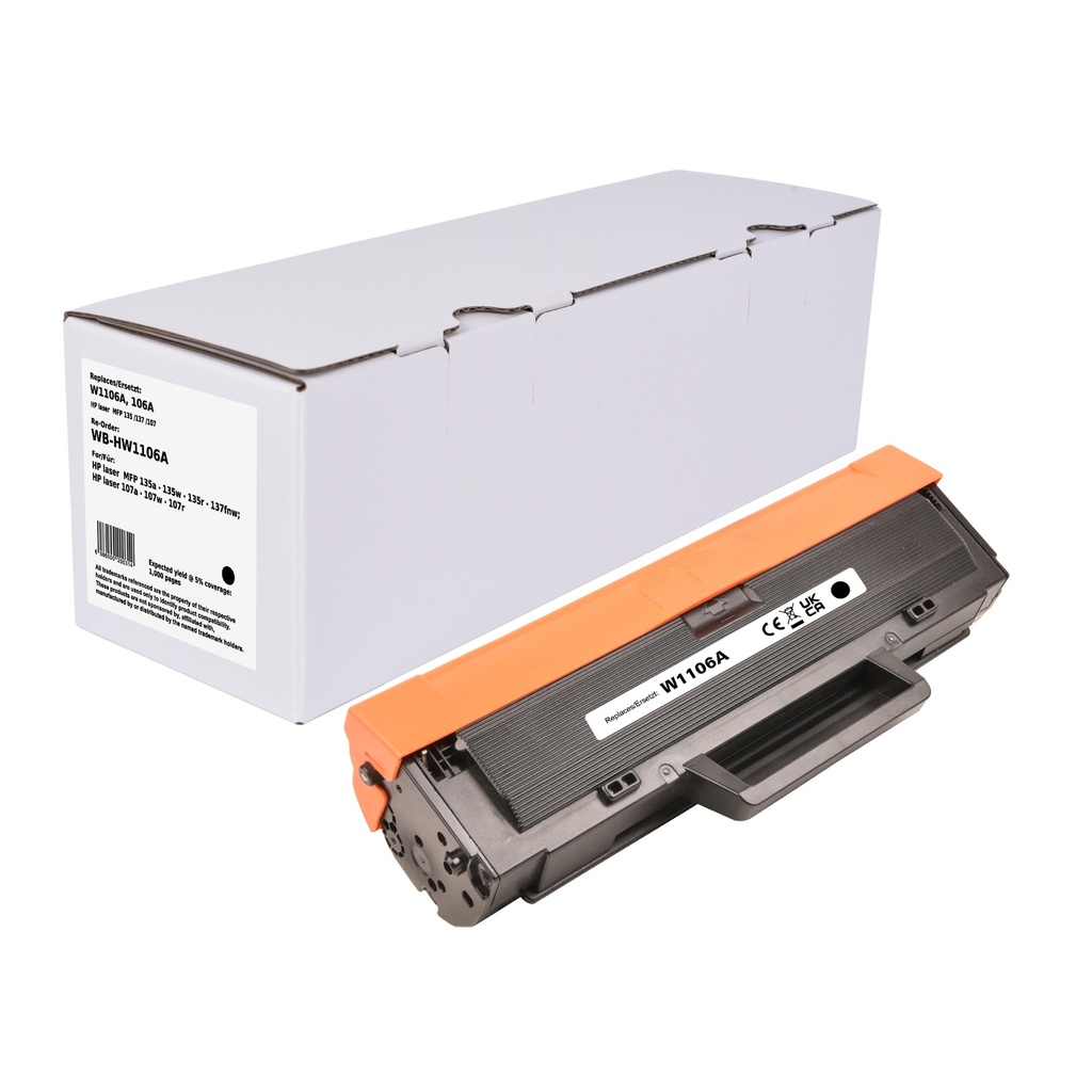 White Box Standard Remanufactured HP W1106A (106A) Toner Mono