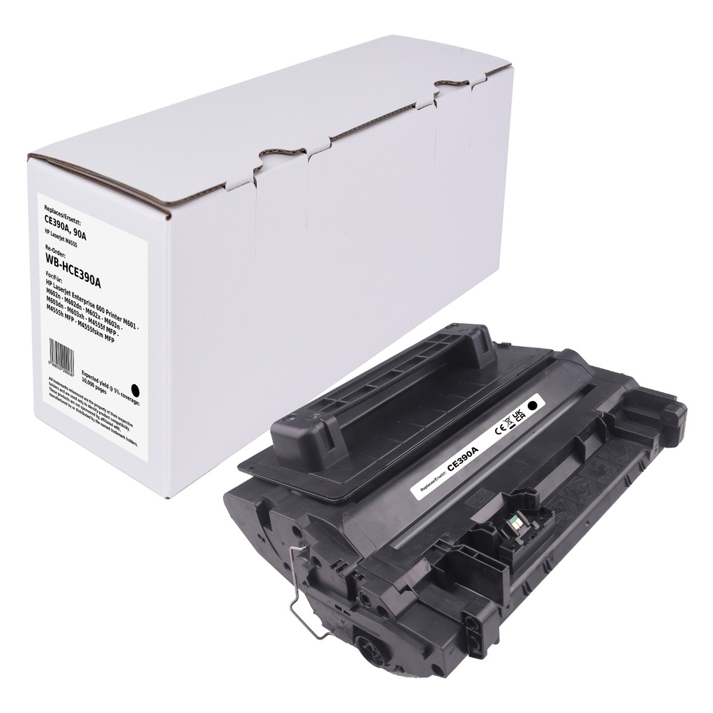 White Box Standard Remanufactured HP CE390A (90A) Toner Mono