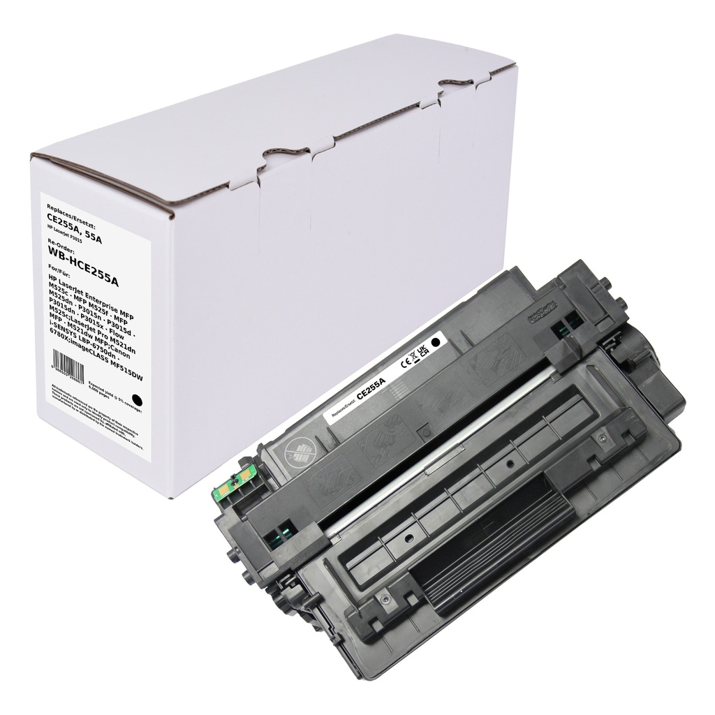 White Box Standard Remanufactured HP CE255A (55A) Toner Mono