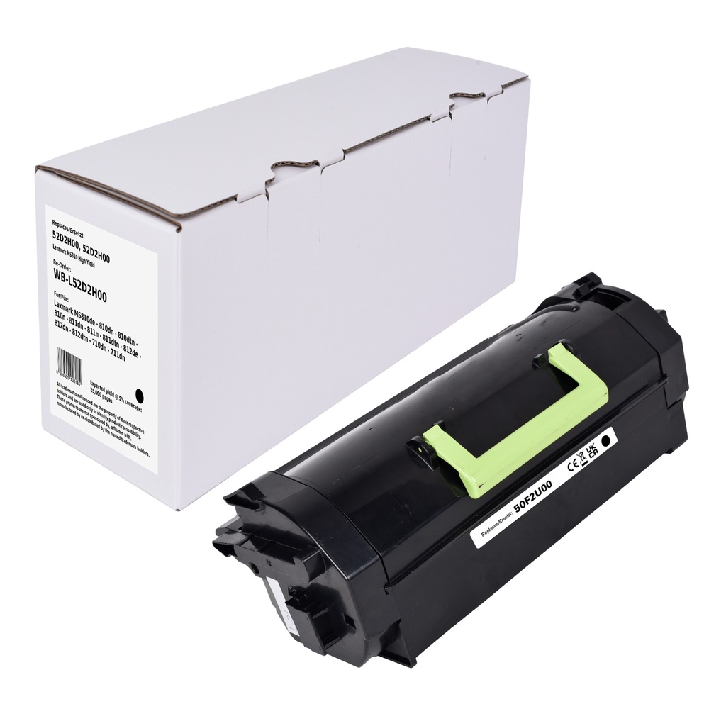 White Box Standard Remanufactured Lexmark 52D2H00 Toner Mono