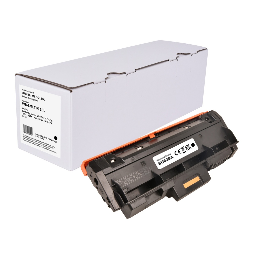 White Box Standard Remanufactured Samsung SU828A (MLT-D116L) Toner Mono