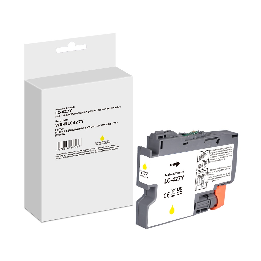 White Box Standard Compatible Brother LC-427Y (LC-427) Inkjet Cartridge Yellow