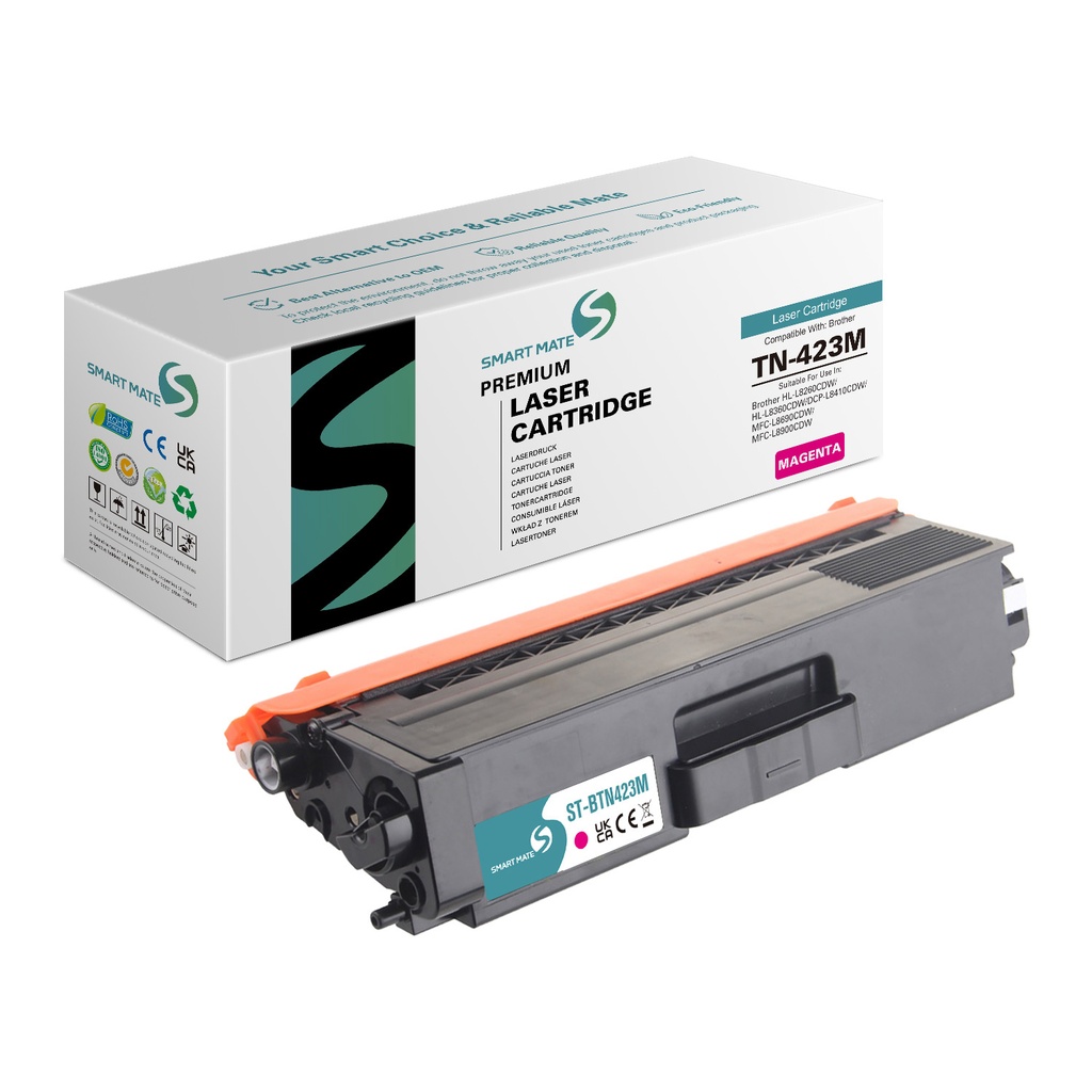 SMART MATE Remanufactured Brother TN-423M Toner Magenta