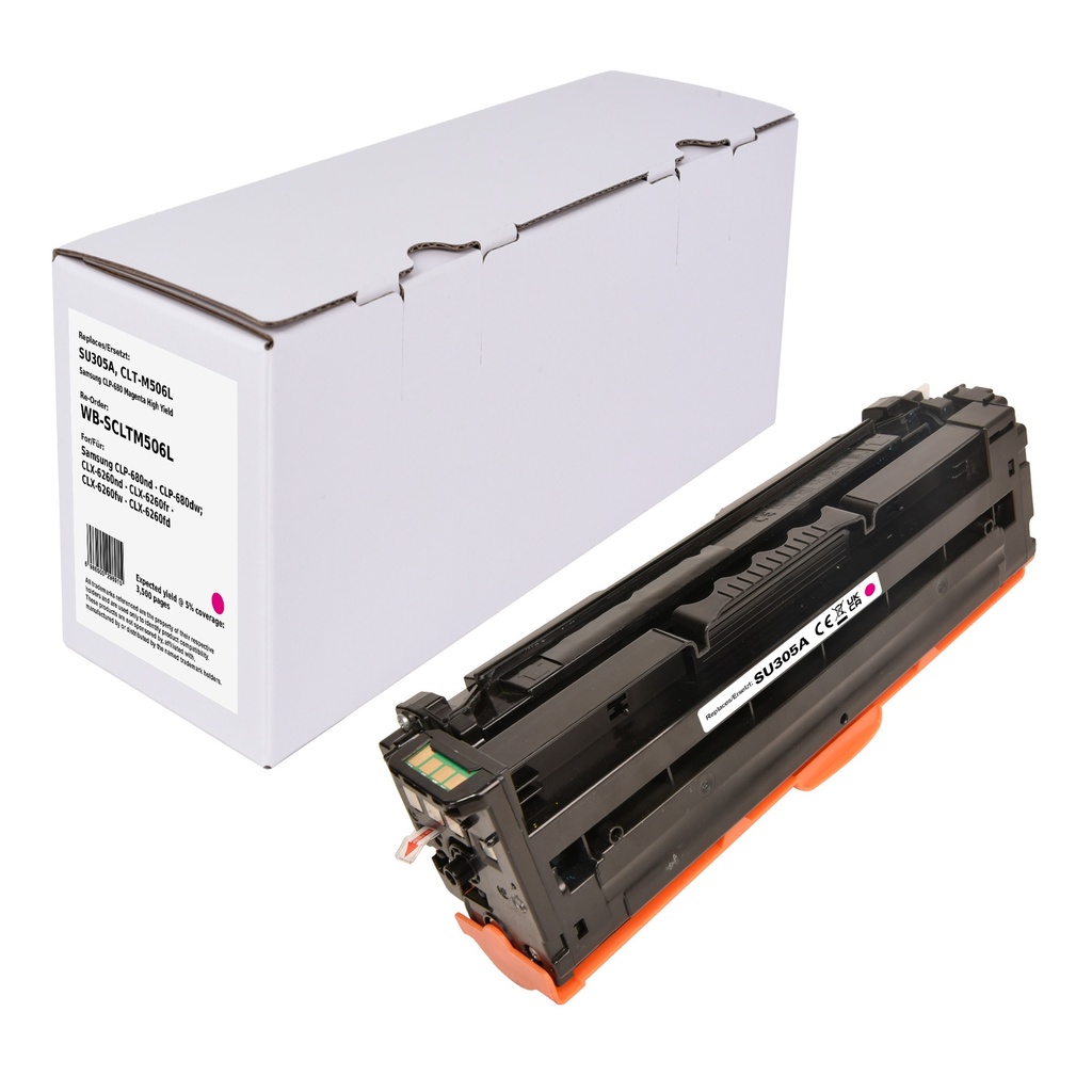 White Box Standard Remanufactured Samsung SU305A (CLT-M506L) Toner Magenta