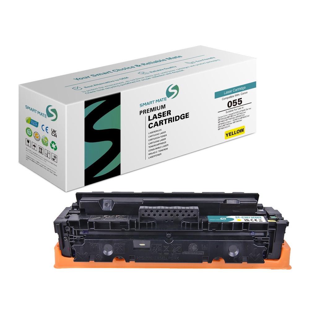 SMART MATE Remanufactured Canon 3013C002 (055) Toner Yellow