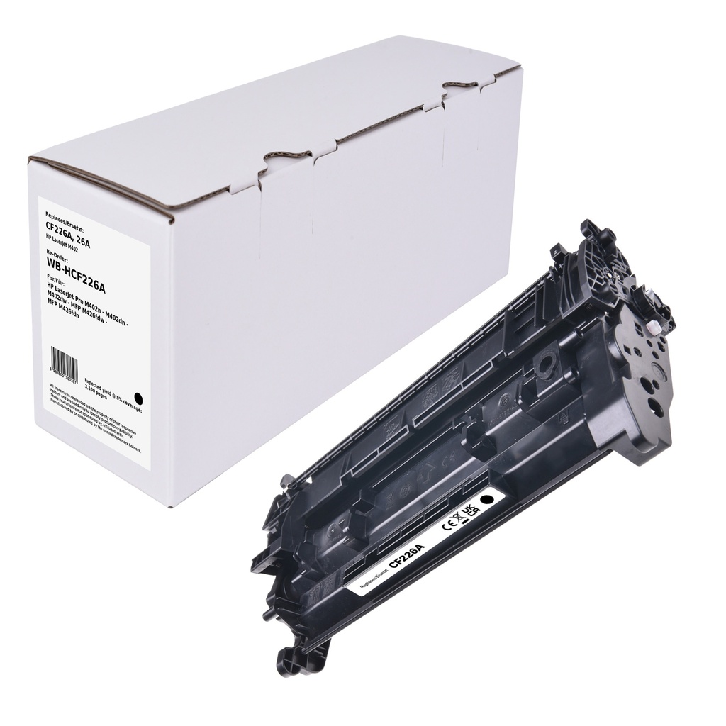 White Box Standard Remanufactured HP CF226A (26A) Toner Mono