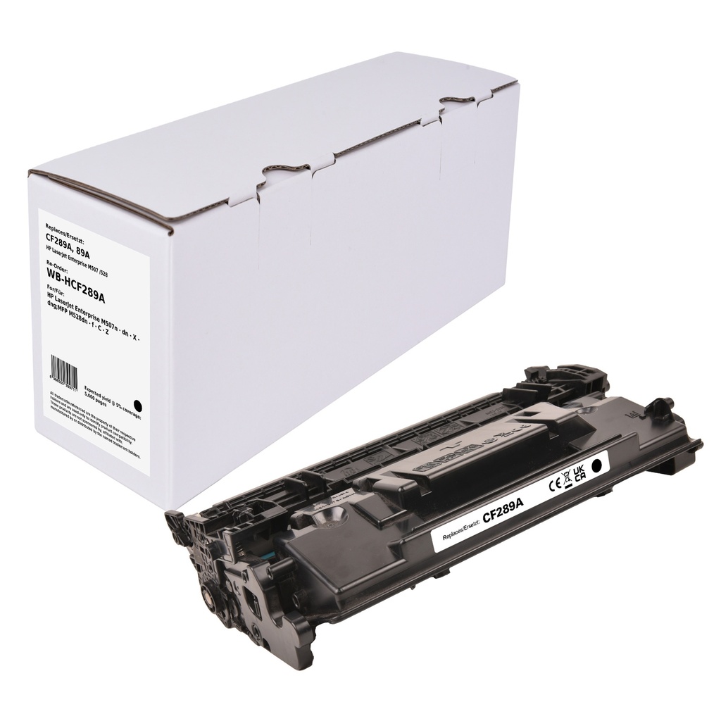 White Box Standard Remanufactured HP CF289A (89A) Toner Mono