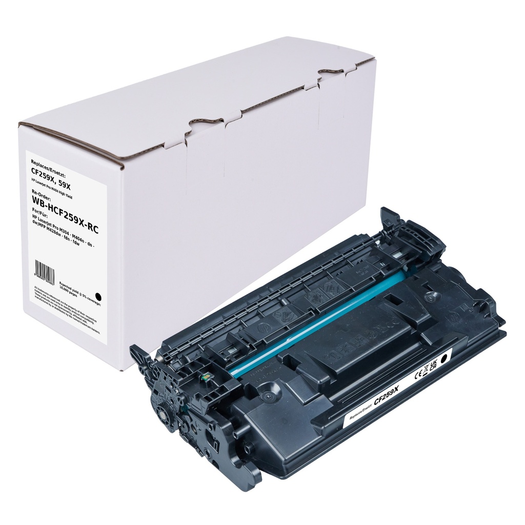 White Box Standard Remanufactured HP CF259X (59X) Toner Mono (Reused chip)