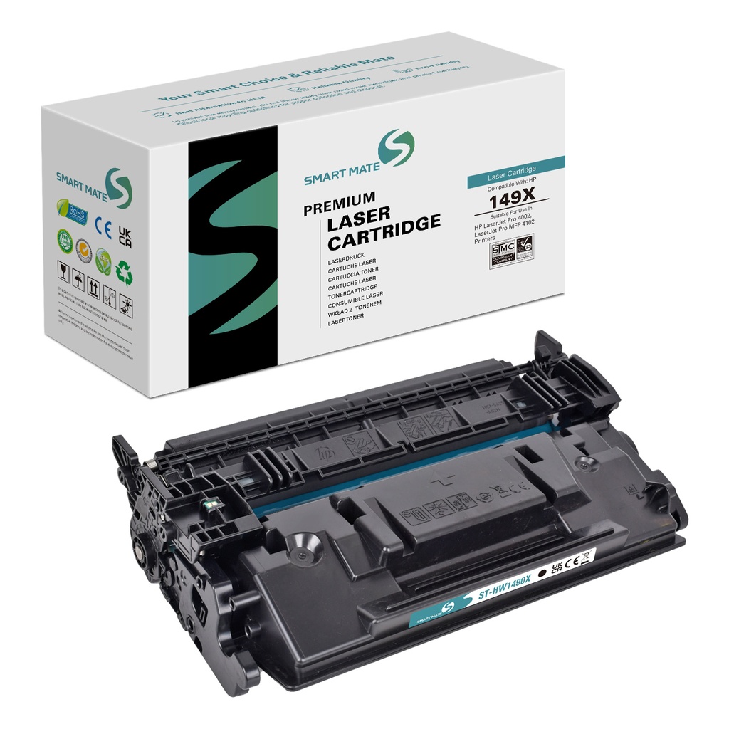 SMART MATE Remanufactured HP W1490X (149X) Toner Mono