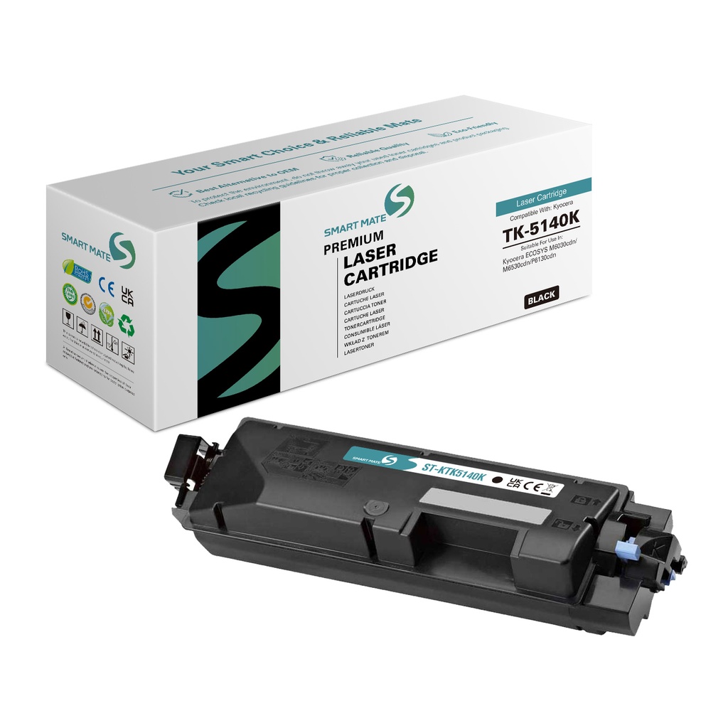 SMART MATE Remanufactured Kyocera 1T02NR0NL0 (TK-5140K) Toner Black