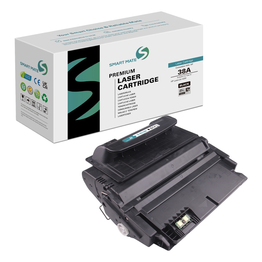 SMART MATE Remanufactured HP Q1338A (38A) Toner Mono