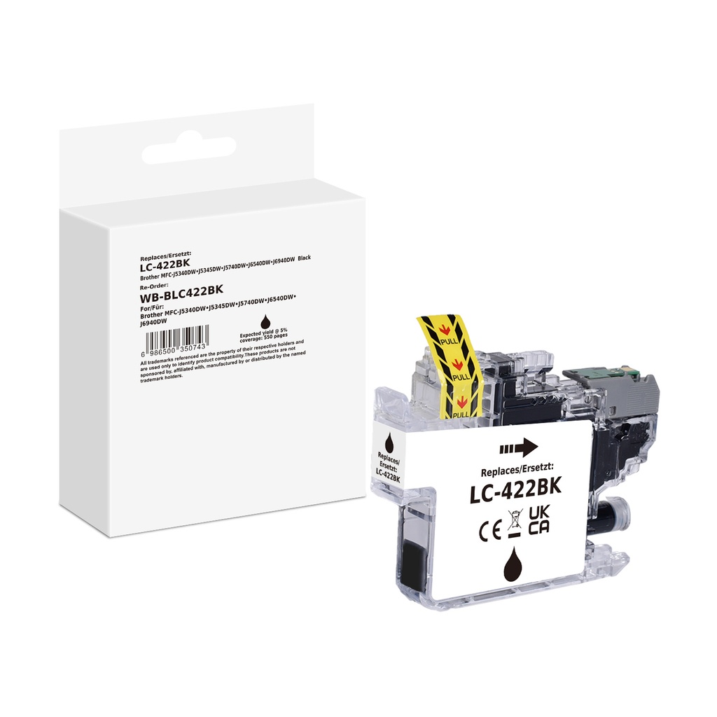 White Box Standard Compatible Brother LC-422BK (LC-422) Inkjet Cartridge Black