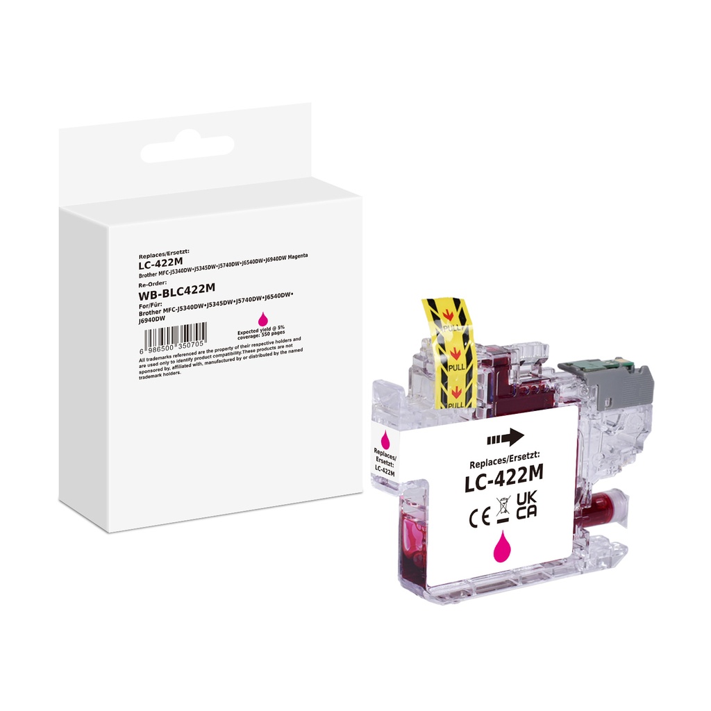 White Box Standard Compatible Brother LC-422M (LC-422) Inkjet Cartridge Magenta