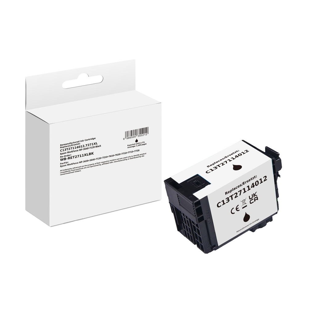 White Box Standard Remanufactured Epson C13T27114012 (T271XL) Inkjet Cartridge Black