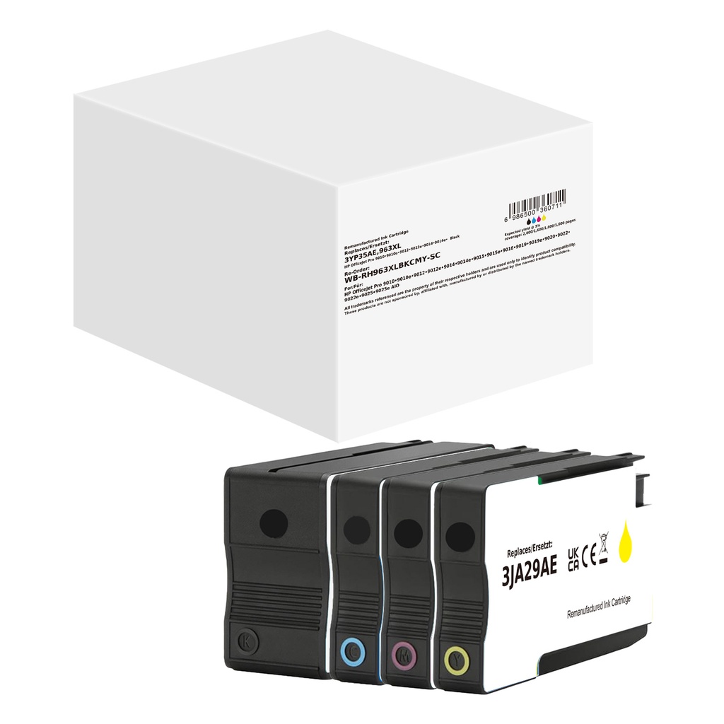 White Box Standard Remanufactured HP 3YP35AE (963XL) Inkjet Cartridge Black/Cyan/Magenta/Yellow