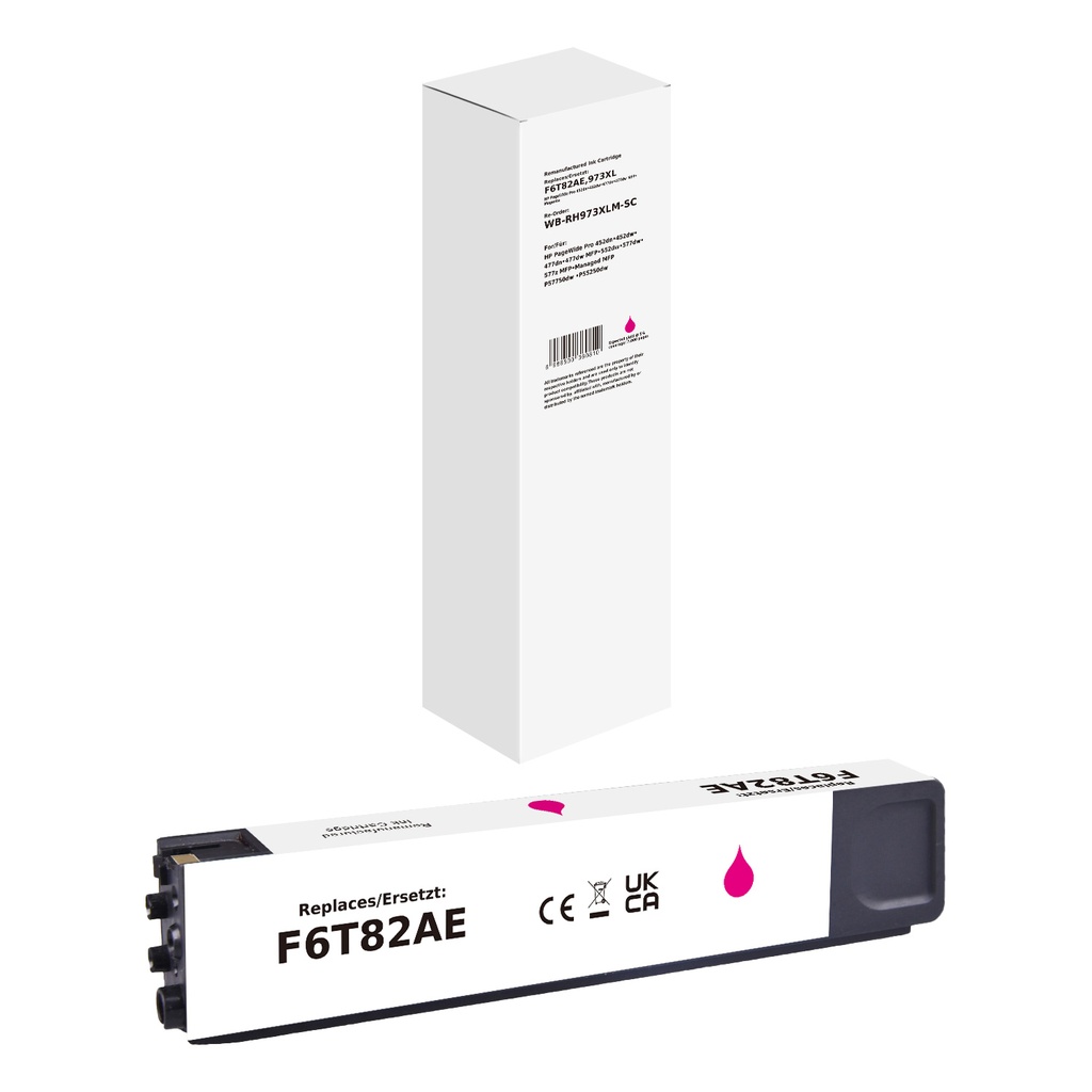 White Box Standard Remanufactured HP F6T82AE (973XL) Inkjet Cartridge Magenta