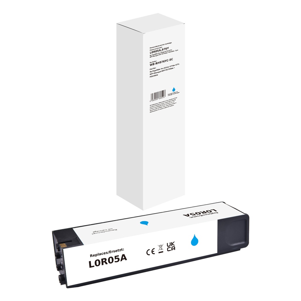 White Box Standard Remanufactured HP L0R05A (976Y) Inkjet Cartridge Cyan