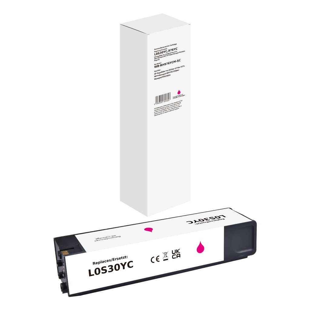 White Box Standard Remanufactured HP L0S30YC (976YC) Inkjet Cartridge Magenta