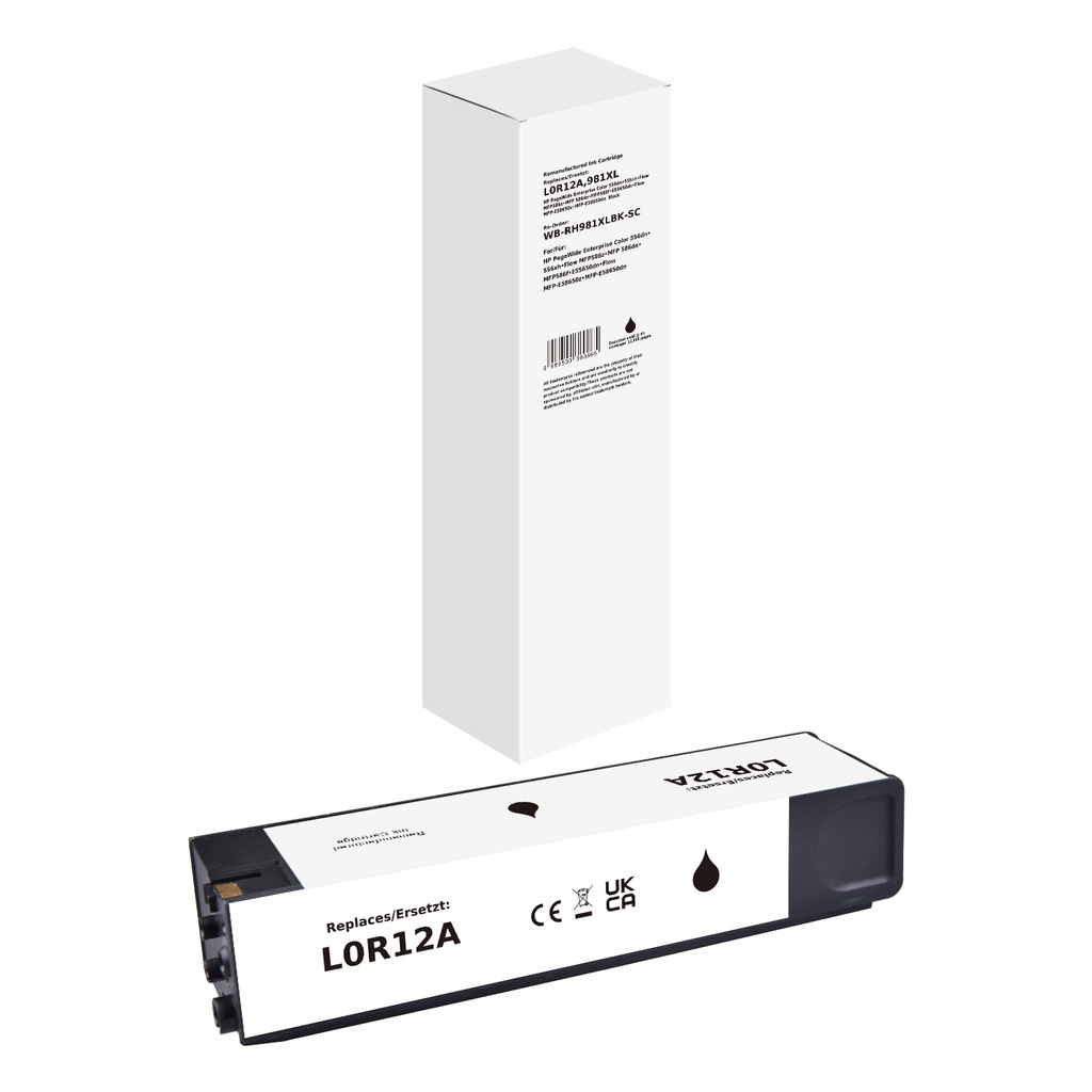 White Box Standard Remanufactured HP L0R12A (981XL) Inkjet Cartridge Black