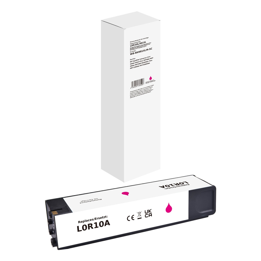 White Box Standard Remanufactured HP L0R10A (981XL) Inkjet Cartridge Magenta