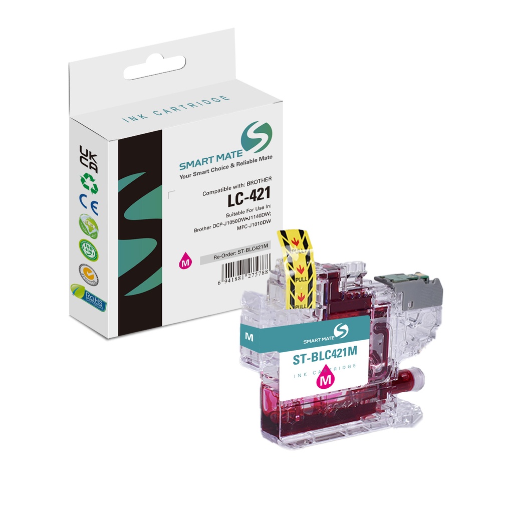 SMART MATE Compatible Brother LC-421M (LC-421) Inkjet Cartridge