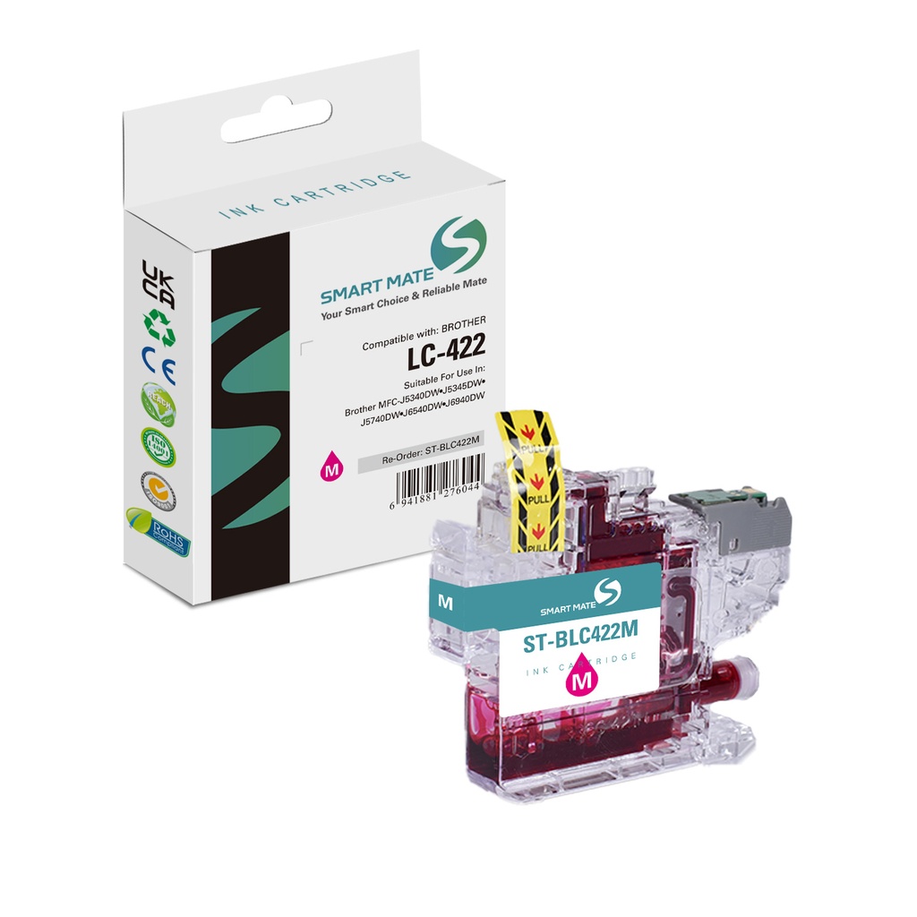 SMART MATE Compatible Brother LC-422M (LC-422) Inkjet Cartridge