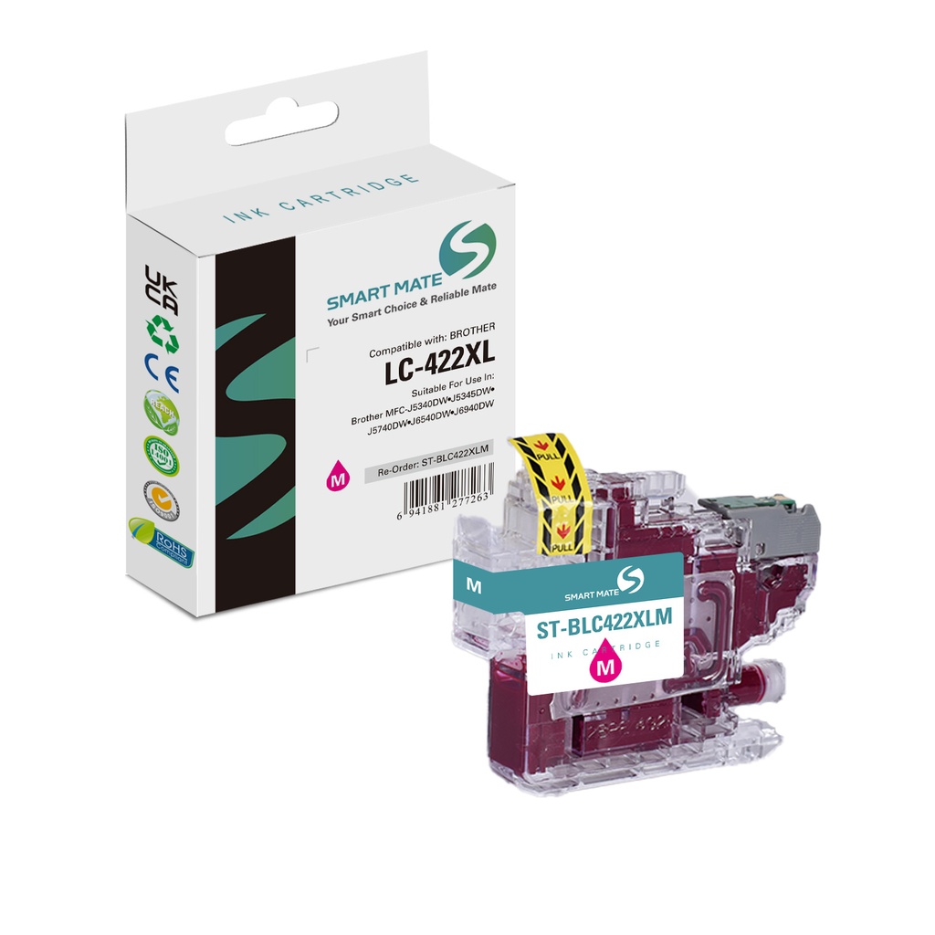 SMART MATE Compatible Brother LC-422XLM (LC-422XL) Inkjet Cartridge