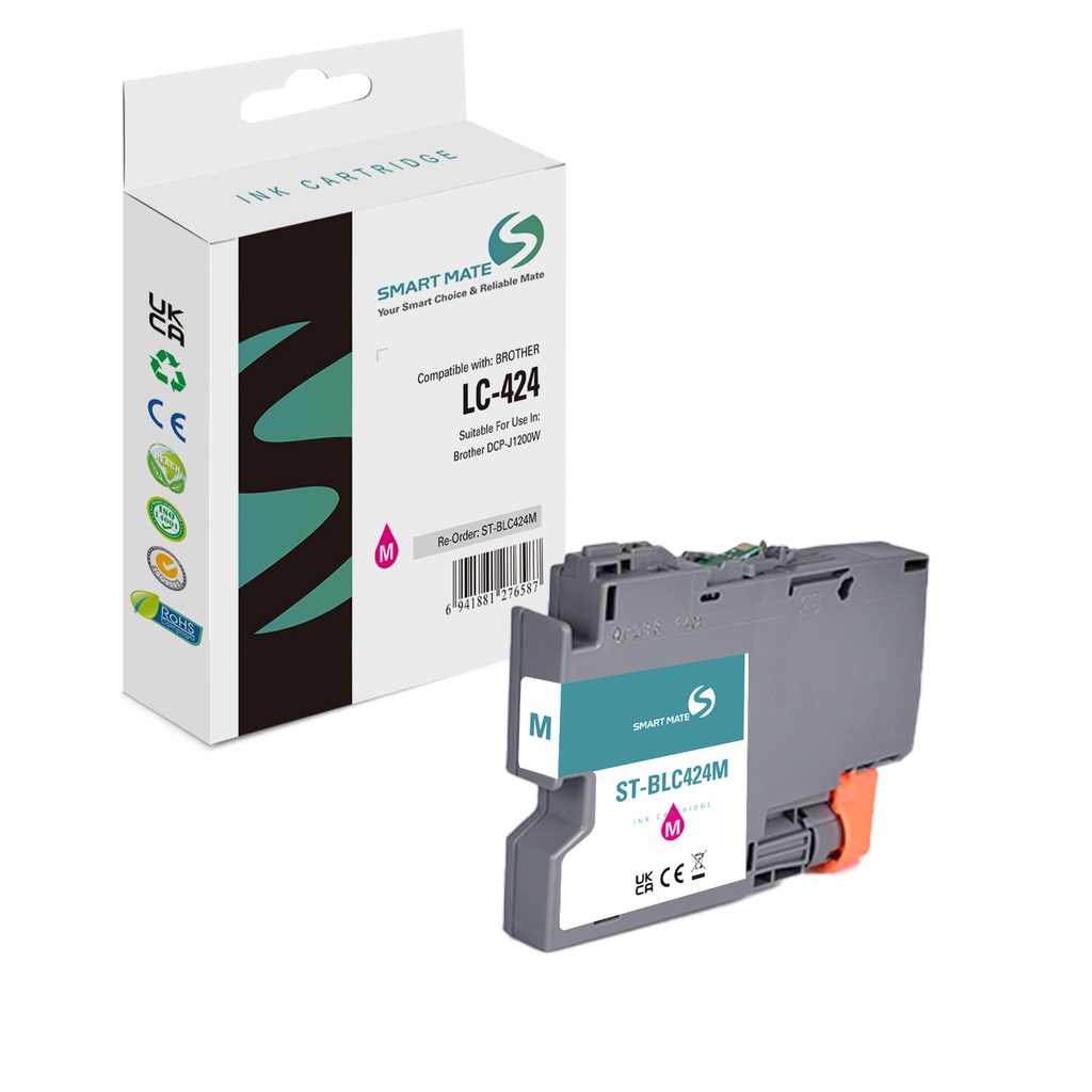 SMART MATE Compatible Brother LC-424M (LC-424) Inkjet Cartridge