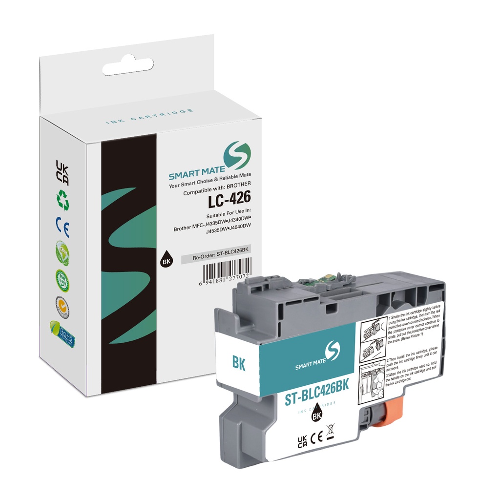 SMART MATE Compatible Brother LC-426BK (LC-426) Inkjet Cartridge