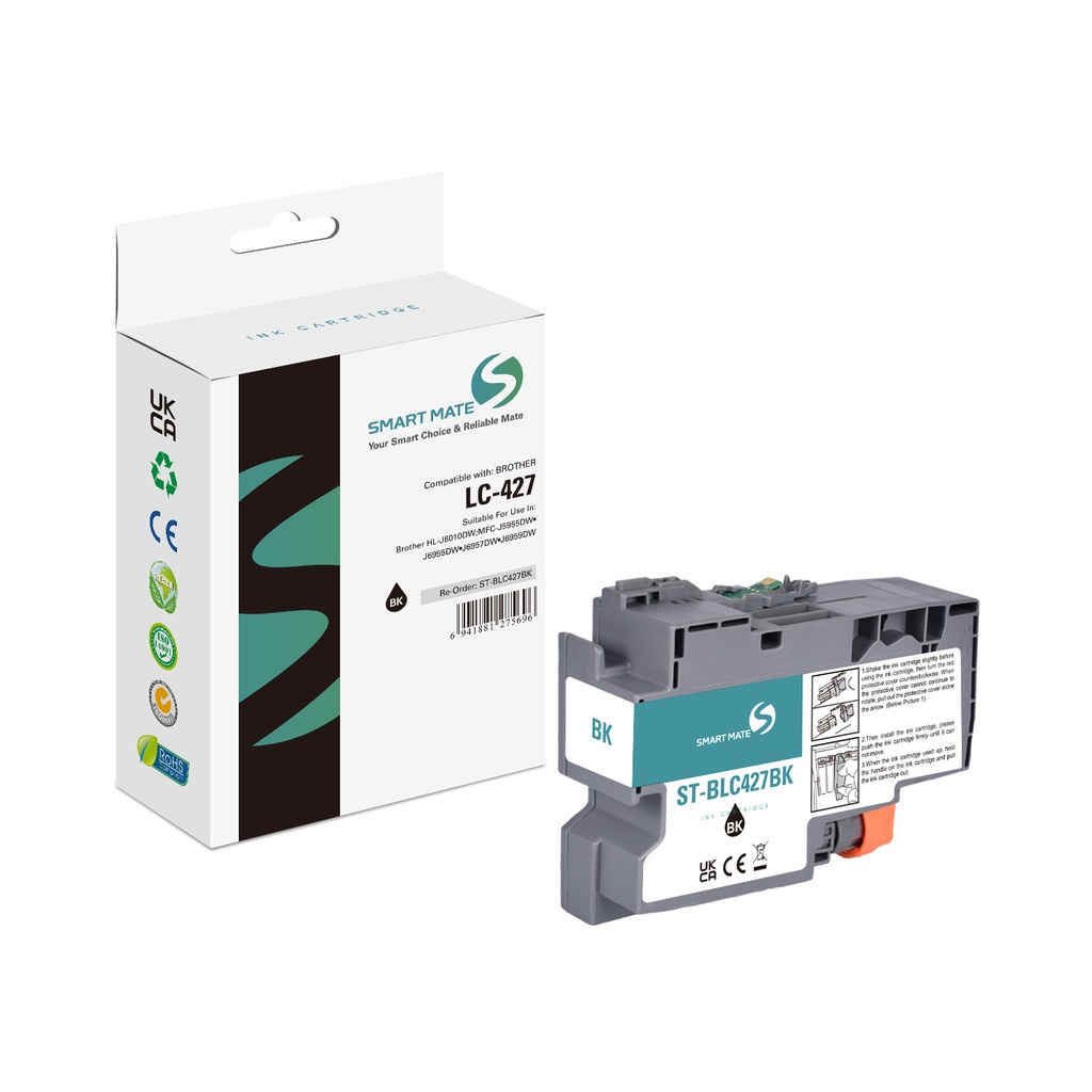 SMART MATE Compatible Brother LC-427BK (LC-427) Inkjet Cartridge