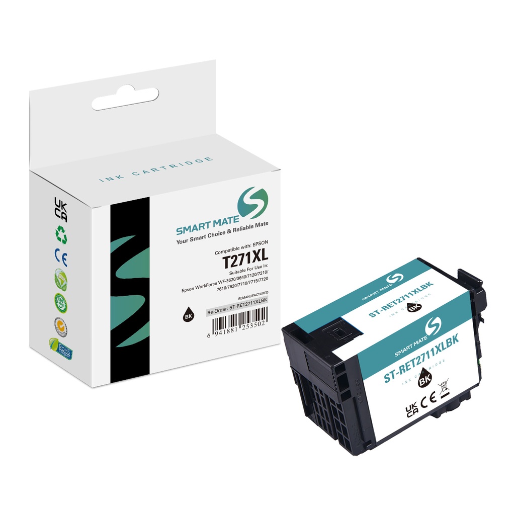 SMART MATE Remanufactured EPSON C13T27114012 (T271XL) Inkjet Cartridge