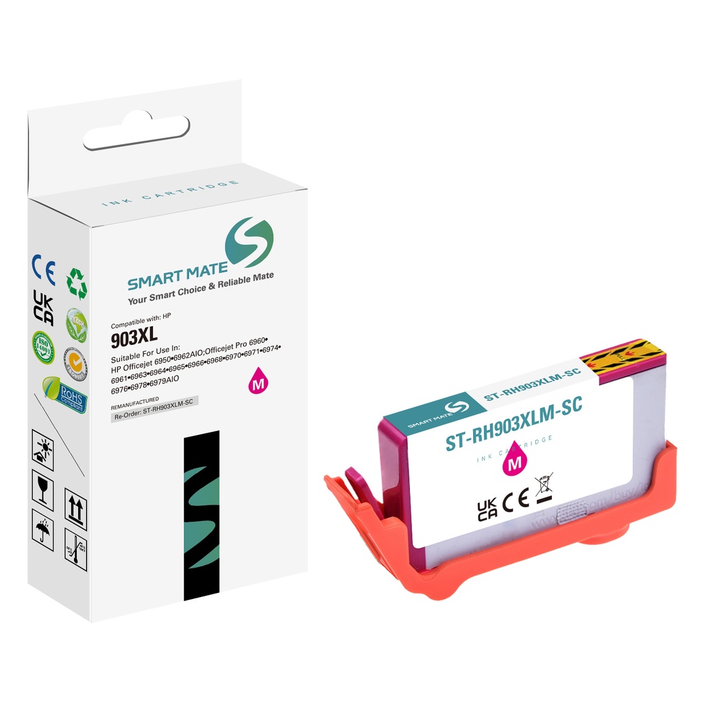 SMART MATE Remanufactured HP T6M07AE (903XL) Inkjet Cartridge