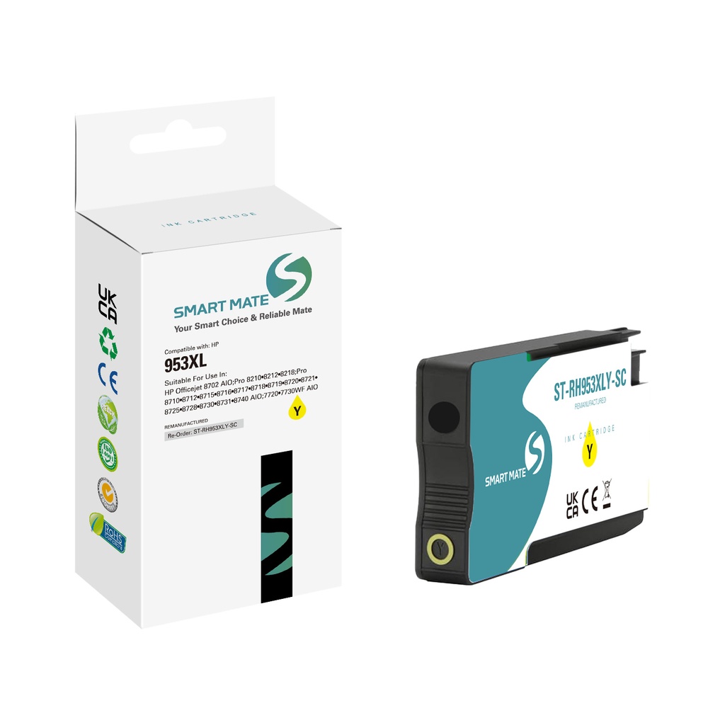 SMART MATE Remanufactured HP F6U18AE (953XL) Inkjet Cartridge