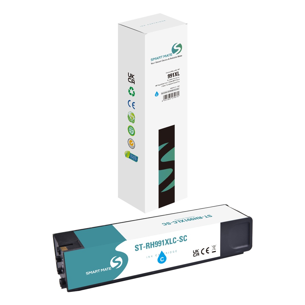 SMART MATE Remanufactured HP M0J90AE (991XL) Inkjet Cartridge