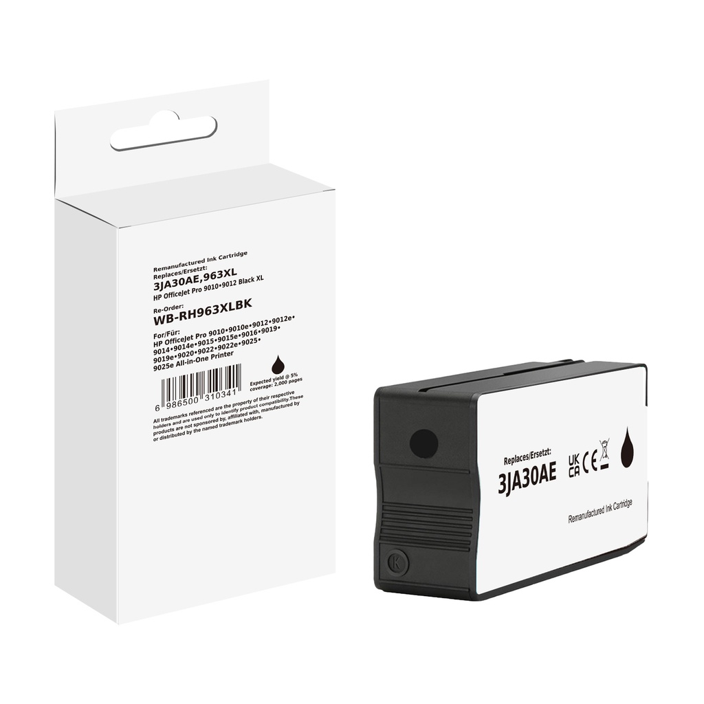 White Box Standard Remanufactured HP 963XL (3JA30AE) Inkjet Cartridge Black