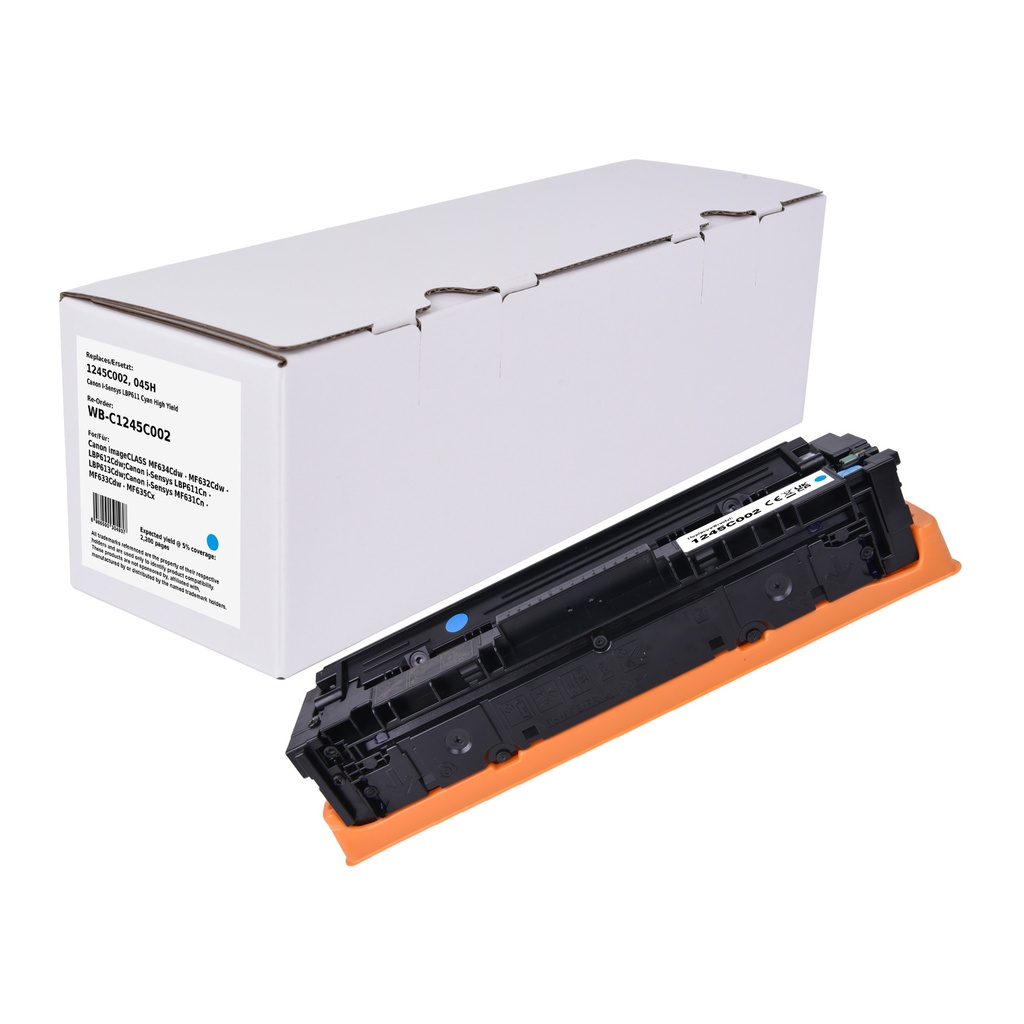 White Box Standard Remanufactured Canon 1245C002 (045H) Toner Cyan