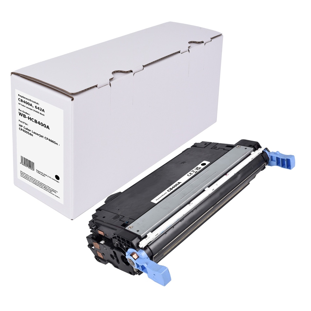 White Box Standard Remanufactured HP CB400A (642A) Toner Black