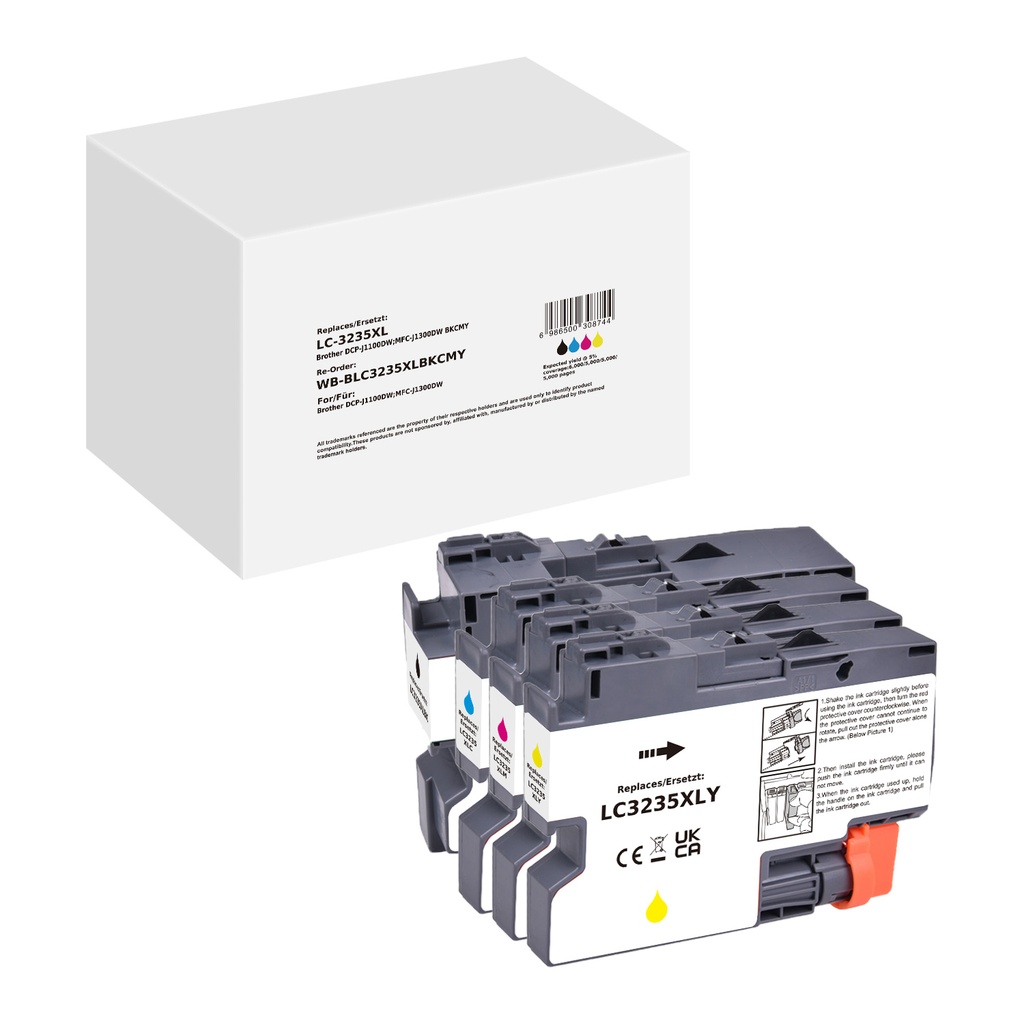 White Box Standard Compatible Brother LC-3235XL Inkjet Cartridge Black/Cyan/Magenta/Yellow