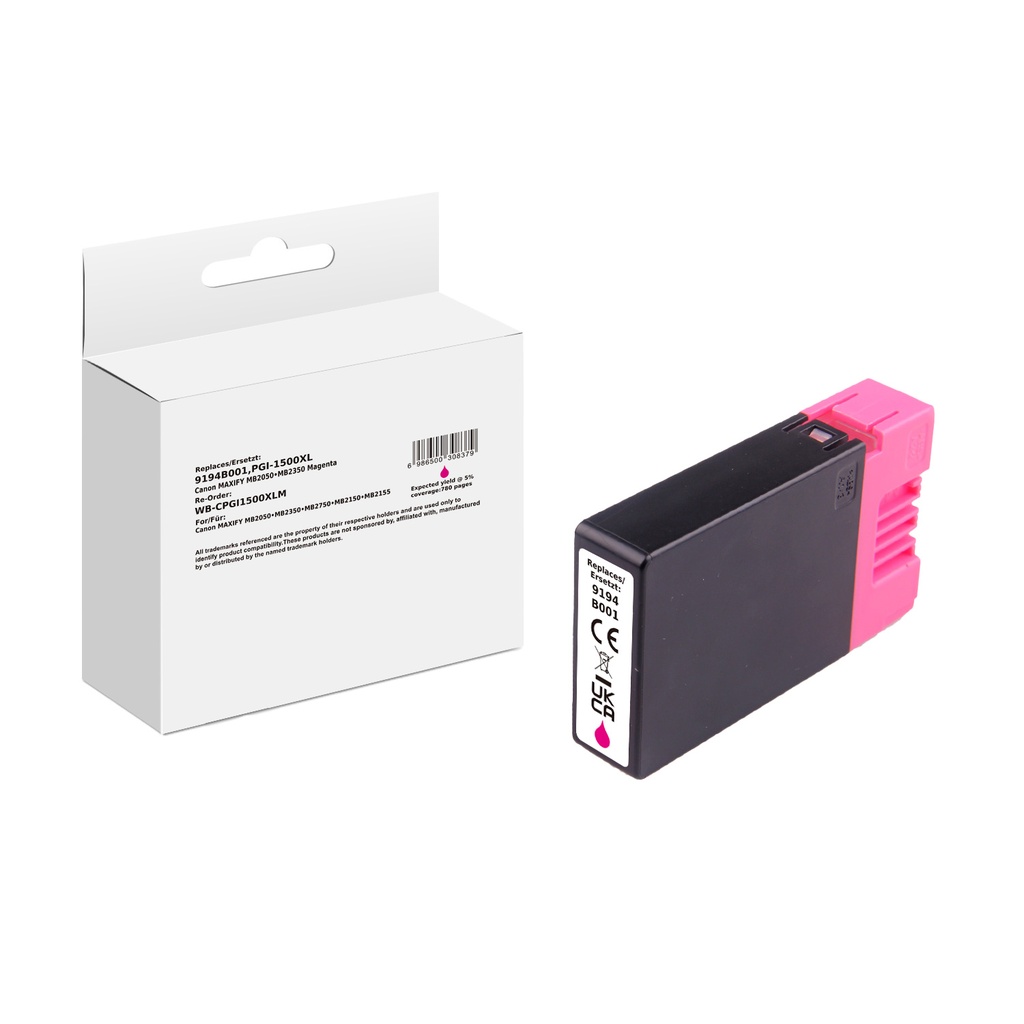 White Box Standard Compatible Canon 9194B001 (PGI-1500XL) Inkjet Cartridge Magenta