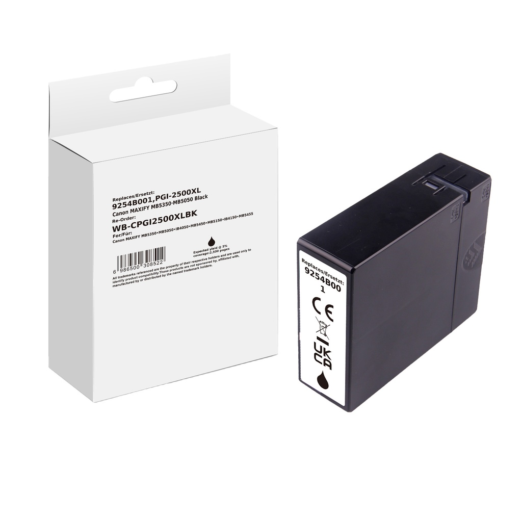 White Box Standard Compatible Canon 9254B001 (PGI-2500XL) Inkjet Cartridge Black