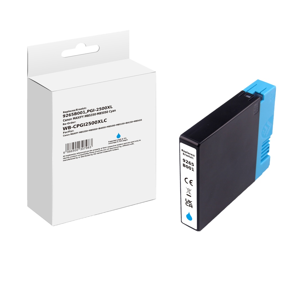 White Box Standard Compatible Canon 9265B001 (PGI-2500XL) Inkjet Cartridge Cyan