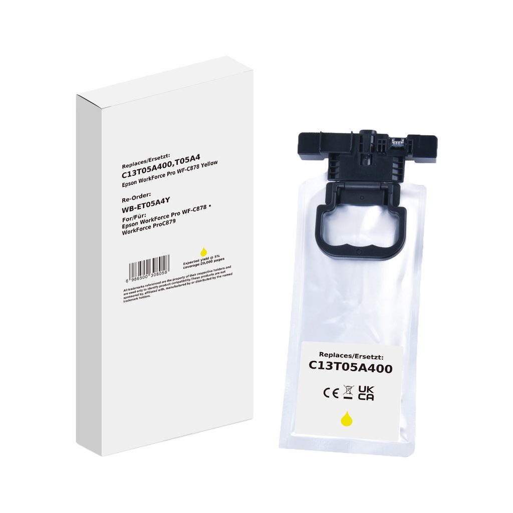 White Box Standard Compatible Epson C13T05A400 (T05A4) Inkjet Cartridge Yellow