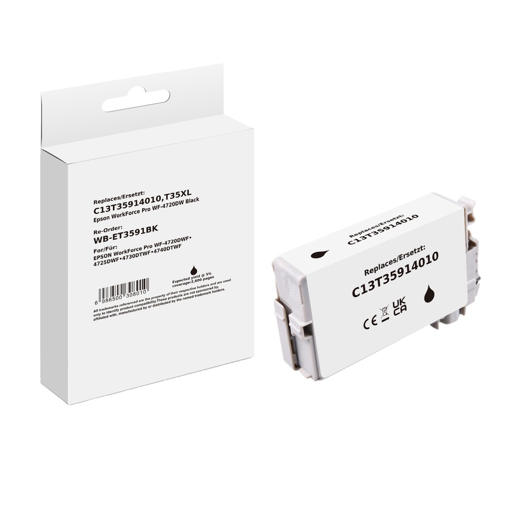 White Box Standard Compatible Epson C13T35914010 (T35XL) Inkjet Cartridge Black