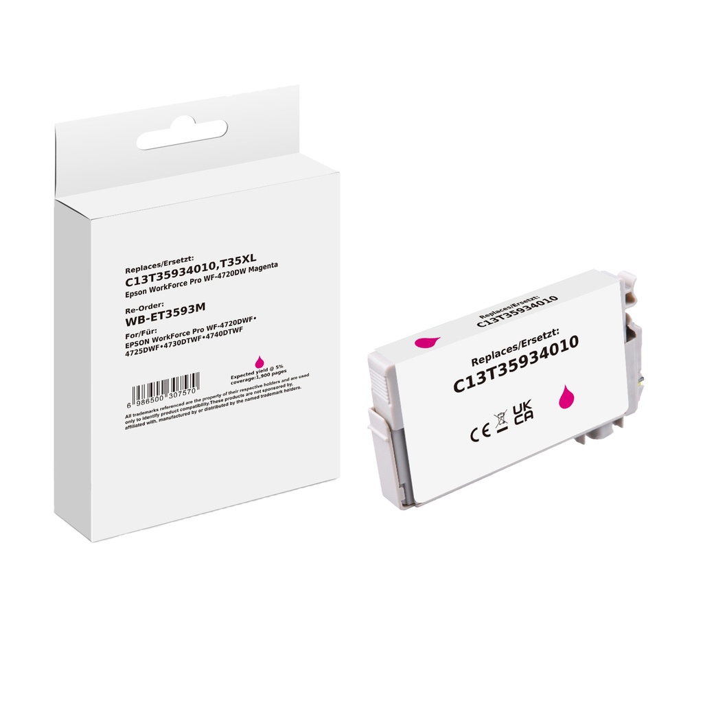 White Box Standard Compatible Epson C13T35934010 (T35XL) Inkjet Cartridge Magenta