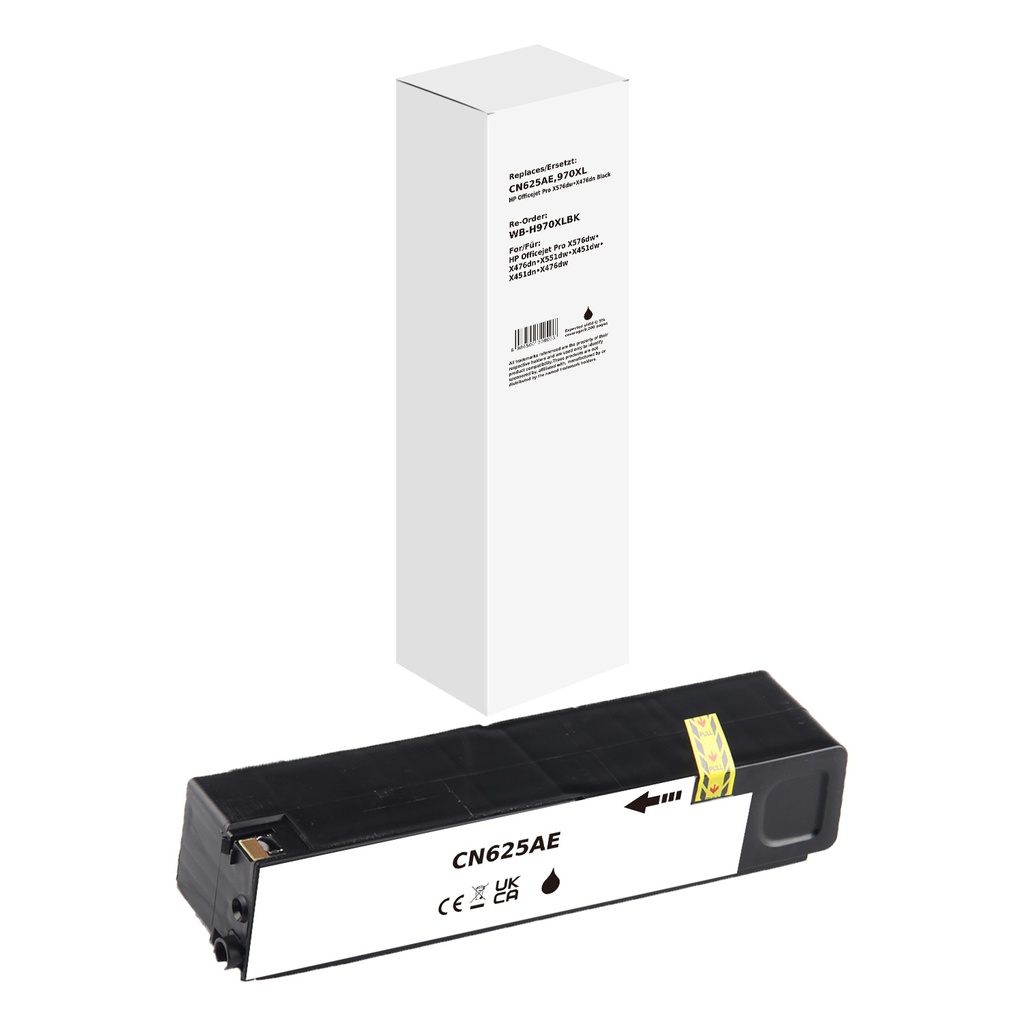 White Box Standard Compatible HP CN625AM (970XL) Inkjet Cartridge Black