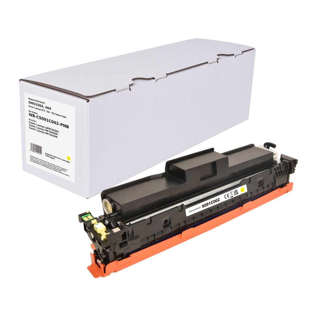 White Box Standard Compatible Canon 5091C002 (069) Toner Yellow