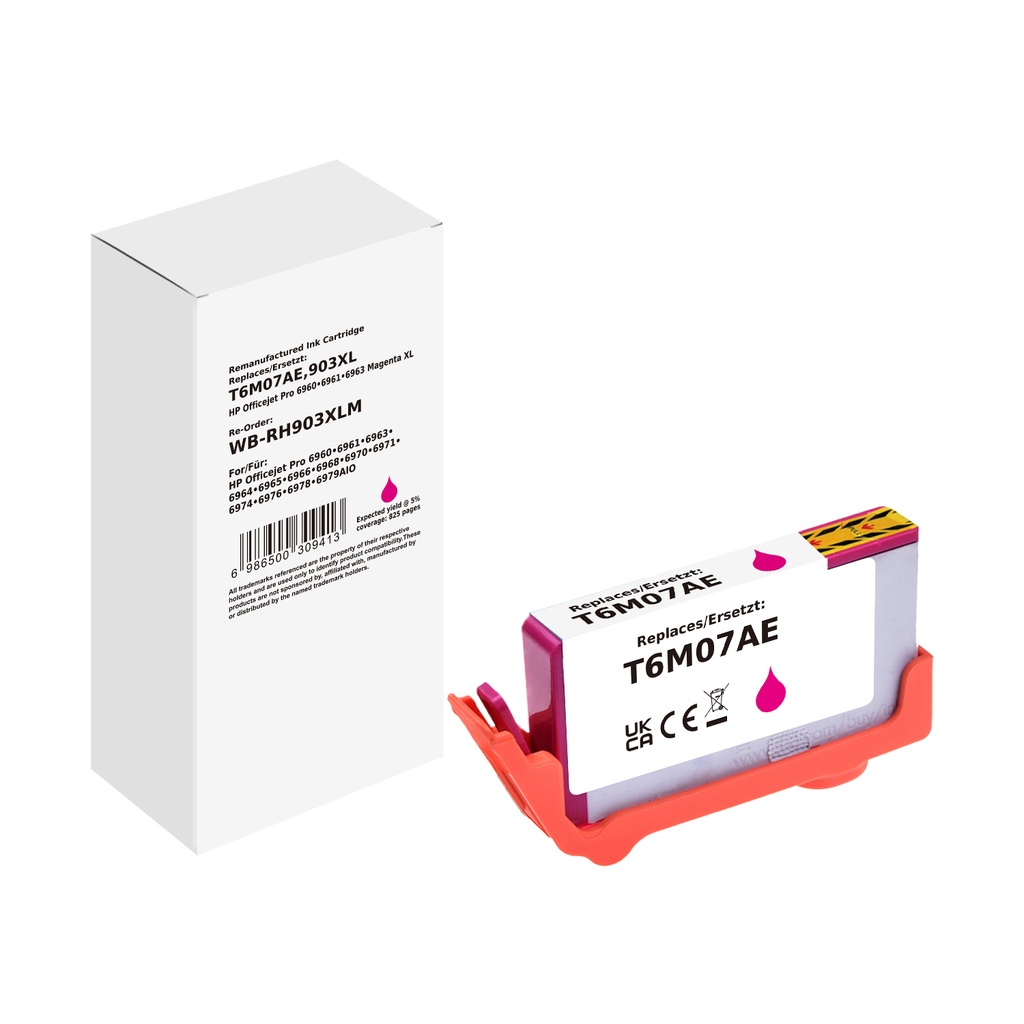 White Box Standard Remanufactured HP T6M07AE (903XL) Inkjet Cartridge Magenta