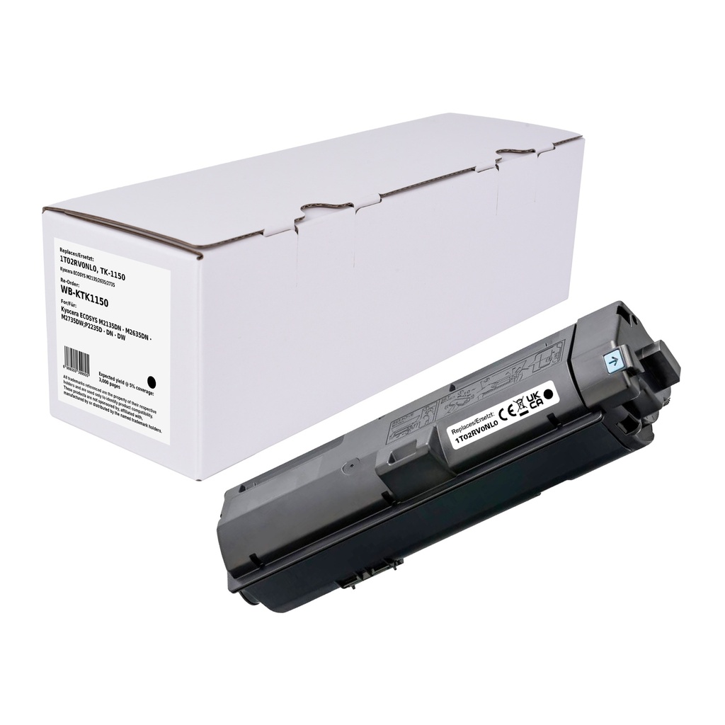 White Box Standard Remanufactured Kyocera 1T02RV0NL0 (TK-1150) Toner Mono