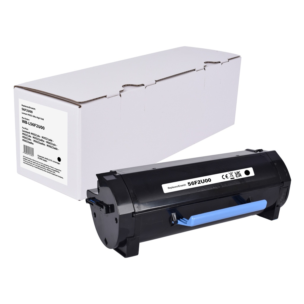 White Box Standard Remanufactured Lexmark 56F2U00 Toner Mono