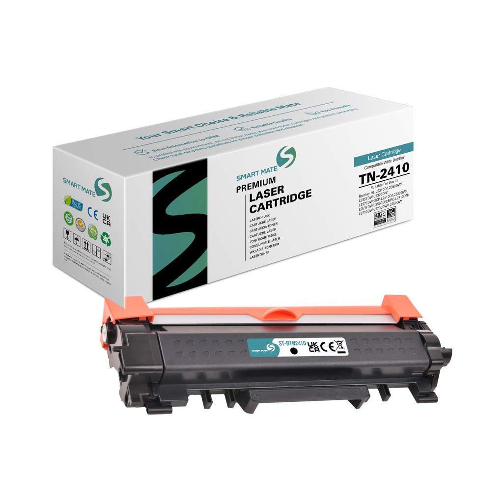 SMART MATE Remanufactured Brother TN-2410 Toner Mono